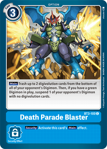 Death Parade Blaster [BT3-100] [Release Special Booster Ver.1.5] | Card Merchant Takapuna