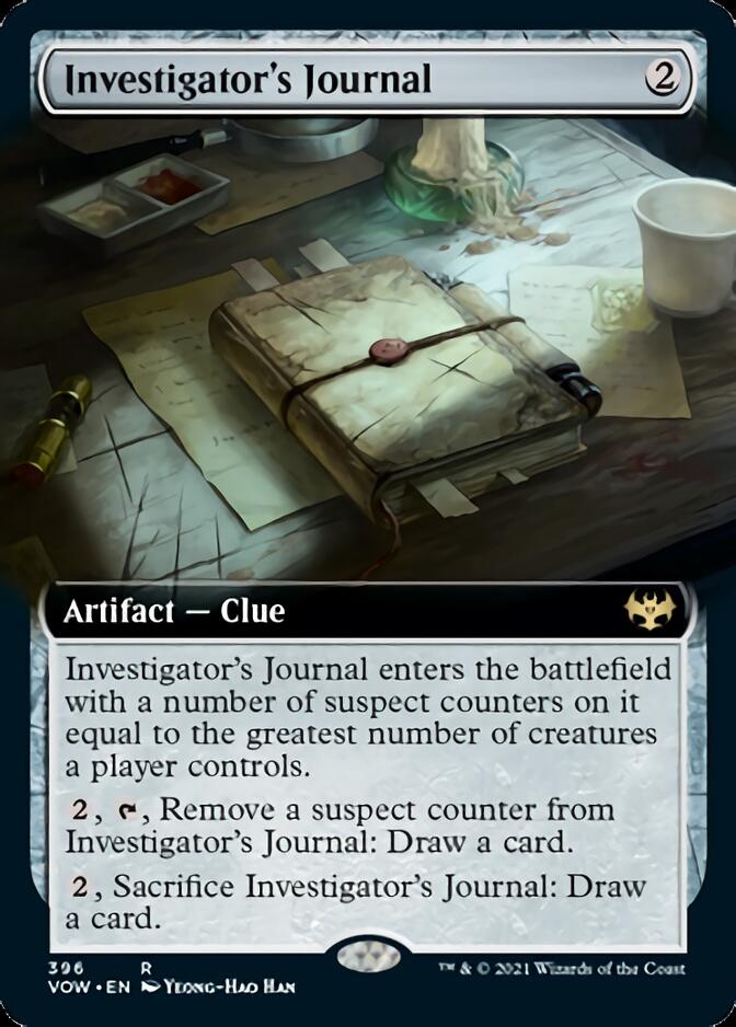 Investigator's Journal (Extended Art) [Innistrad: Crimson Vow] | Card Merchant Takapuna