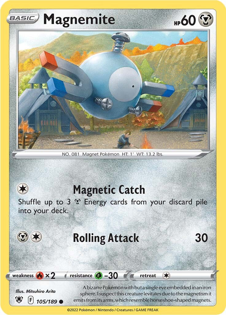 Magnemite (105/189) [Sword & Shield: Astral Radiance] | Card Merchant Takapuna