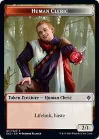 Human Cleric // Food (18) Double-Sided Token [Throne of Eldraine Tokens] | Card Merchant Takapuna