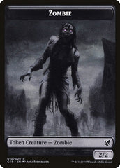 Ob Nixilis, Reignited Emblem // Zombie (010) Double-Sided Token [Commander 2019 Tokens] | Card Merchant Takapuna