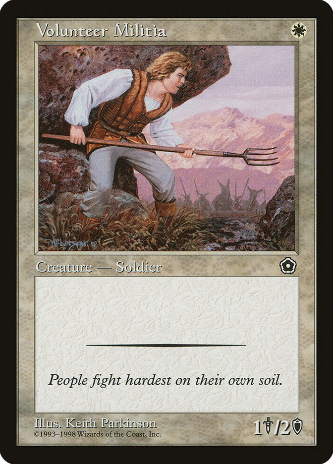 Volunteer Militia [Portal Second Age] | Card Merchant Takapuna