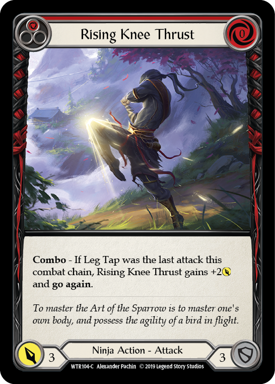 Rising Knee Thrust (Red) [WTR104-C] (Welcome to Rathe)  Alpha Print Normal | Card Merchant Takapuna