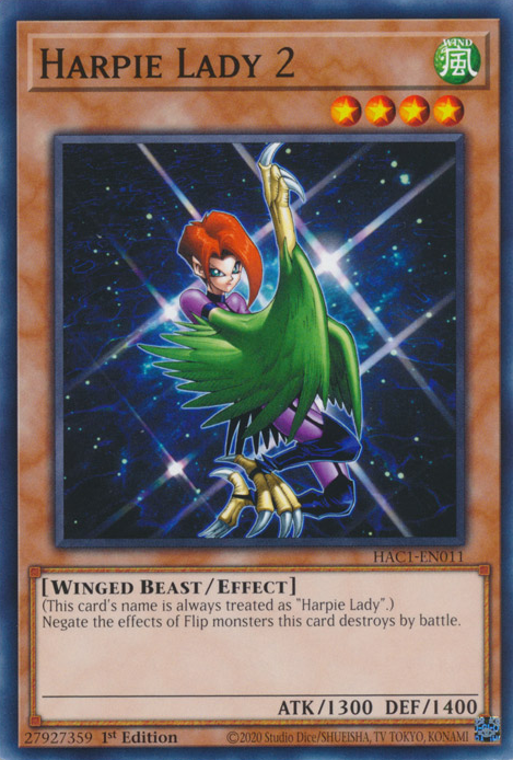 Harpie Lady 2 [HAC1-EN011] Common | Card Merchant Takapuna