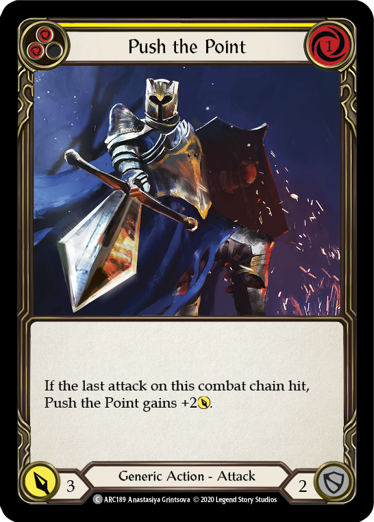 Push the Point (Yellow) [U-ARC189] (Arcane Rising Unlimited)  Unlimited Normal | Card Merchant Takapuna