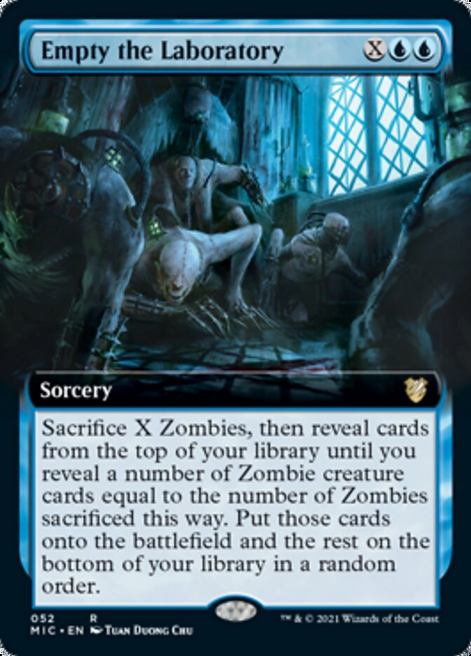 Empty the Laboratory (Extended Art) [Innistrad: Midnight Hunt Commander] | Card Merchant Takapuna