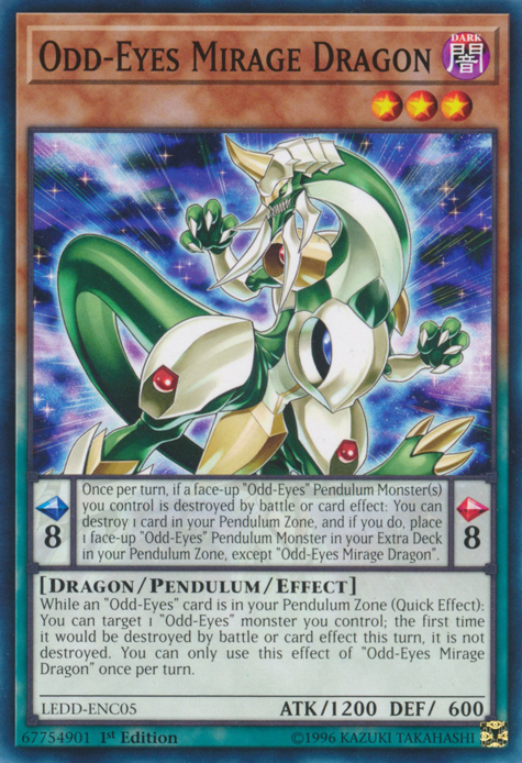 Odd-Eyes Mirage Dragon [LEDD-ENC05] Common | Card Merchant Takapuna