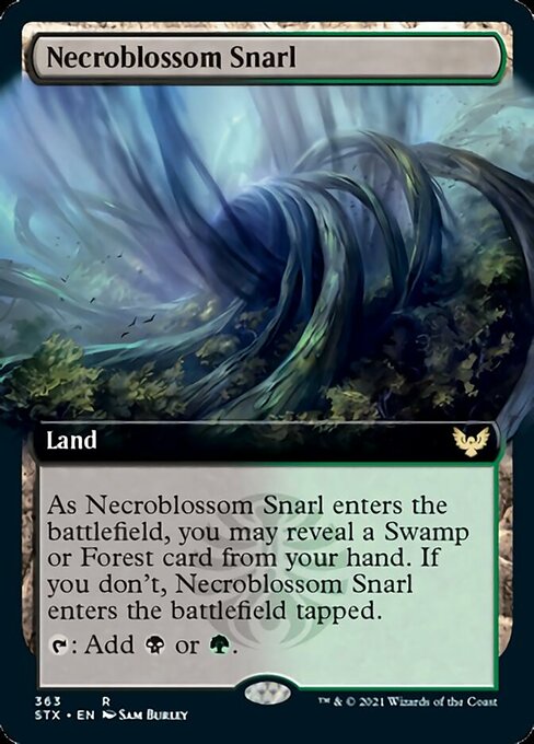 Necroblossom Snarl (Extended Art) [Strixhaven: School of Mages] | Card Merchant Takapuna