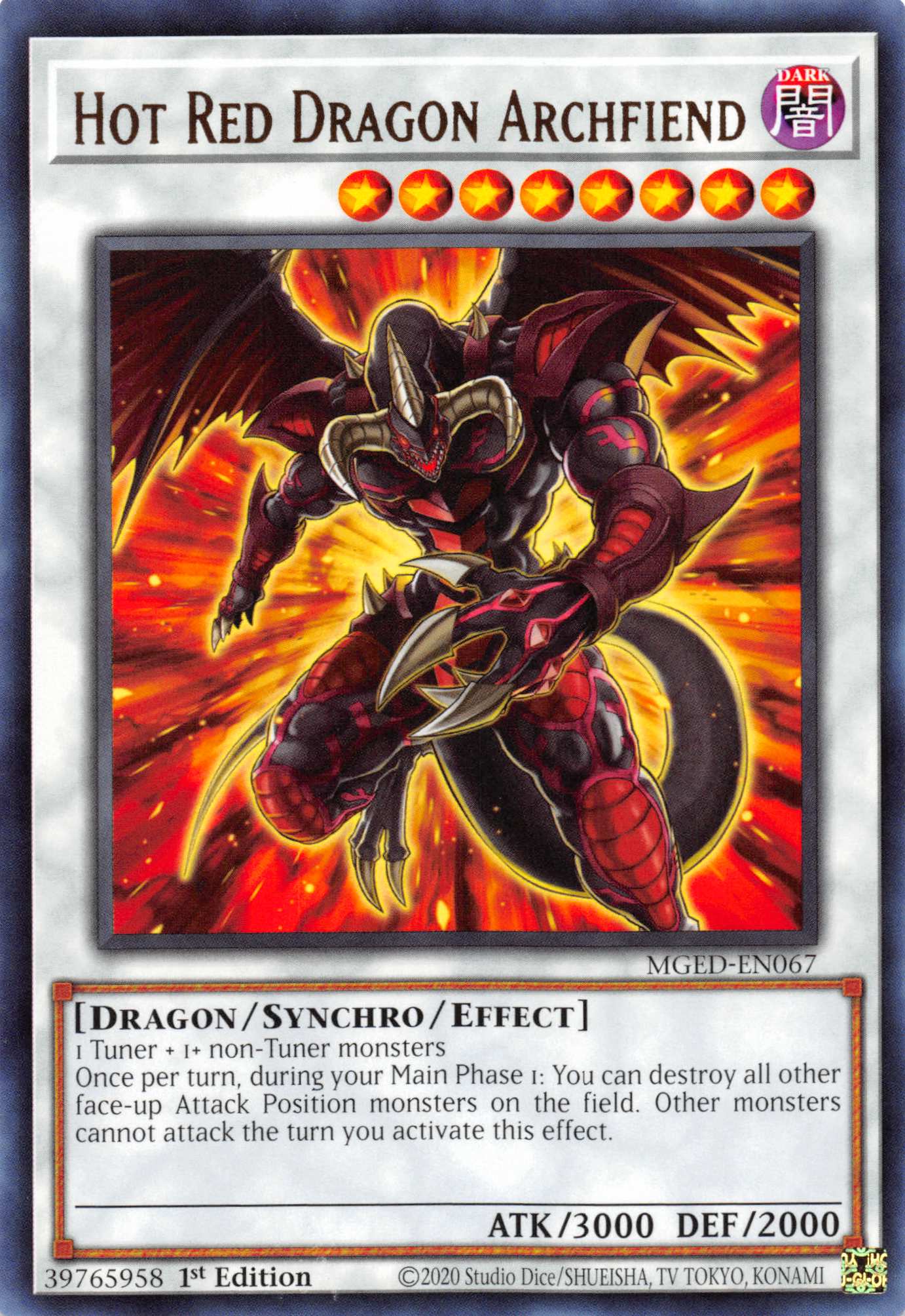 Hot Red Dragon Archfiend [MGED-EN067] Rare | Card Merchant Takapuna