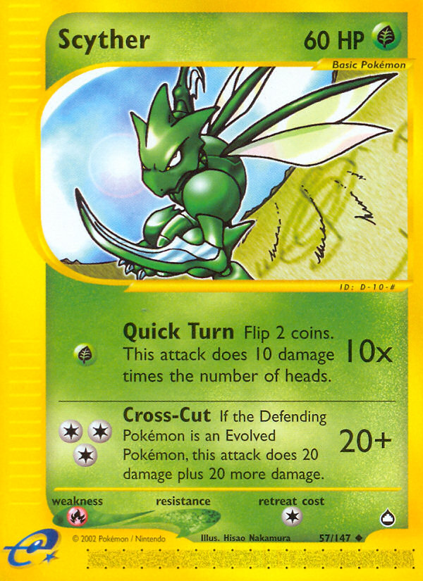 Scyther (57/147) [Aquapolis] | Card Merchant Takapuna