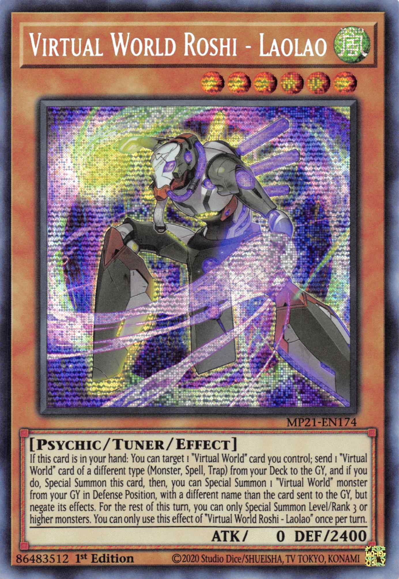 Virtual World Roshi - Laolao [MP21-EN174] Prismatic Secret Rare | Card Merchant Takapuna