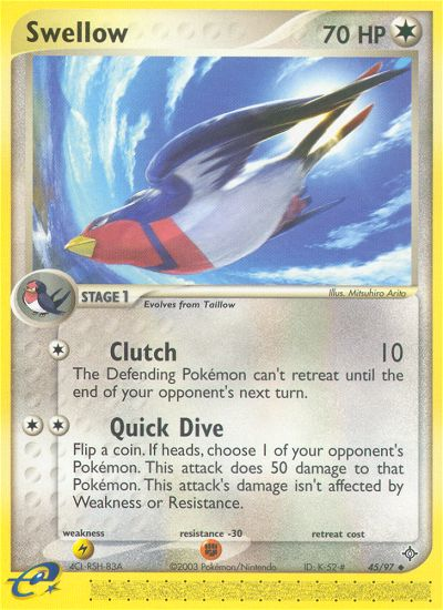 Swellow (45/97) [EX: Dragon] | Card Merchant Takapuna