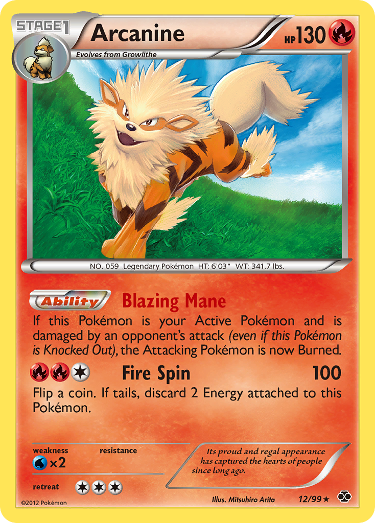 Arcanine (12/99) [Black & White: Next Destinies] | Card Merchant Takapuna