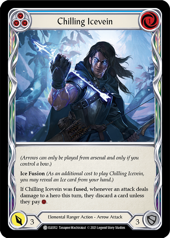 Chilling Icevein (Blue) [ELE052] (Tales of Aria)  1st Edition Normal | Card Merchant Takapuna