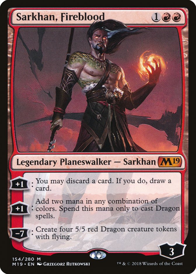 Sarkhan, Fireblood [Core Set 2019] | Card Merchant Takapuna