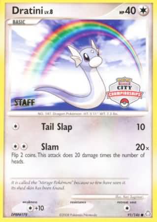 Dratini (91/146) (City Championship Promo Staff) [Diamond & Pearl: Legends Awakened] | Card Merchant Takapuna