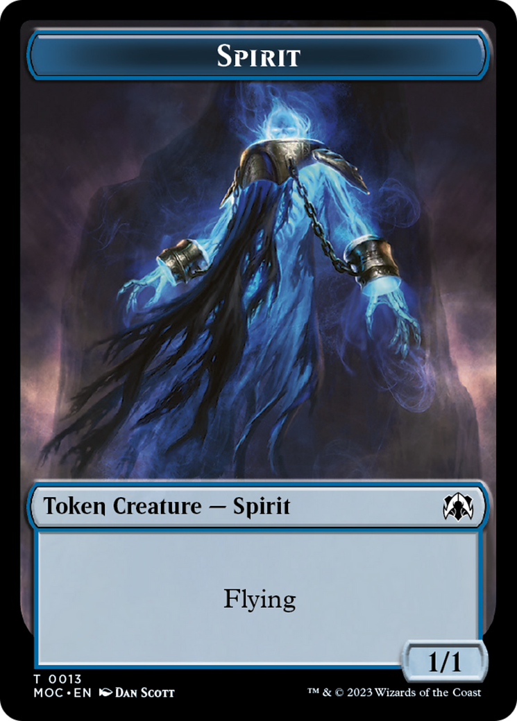 Spirit (9) // Spirit (13) Double-Sided Token [March of the Machine Commander Tokens] | Card Merchant Takapuna