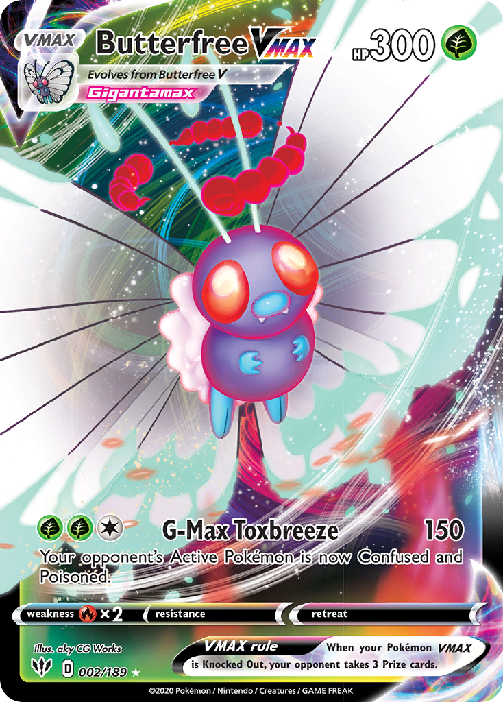 Butterfree VMAX (002/189) [Sword & Shield: Darkness Ablaze] | Card Merchant Takapuna