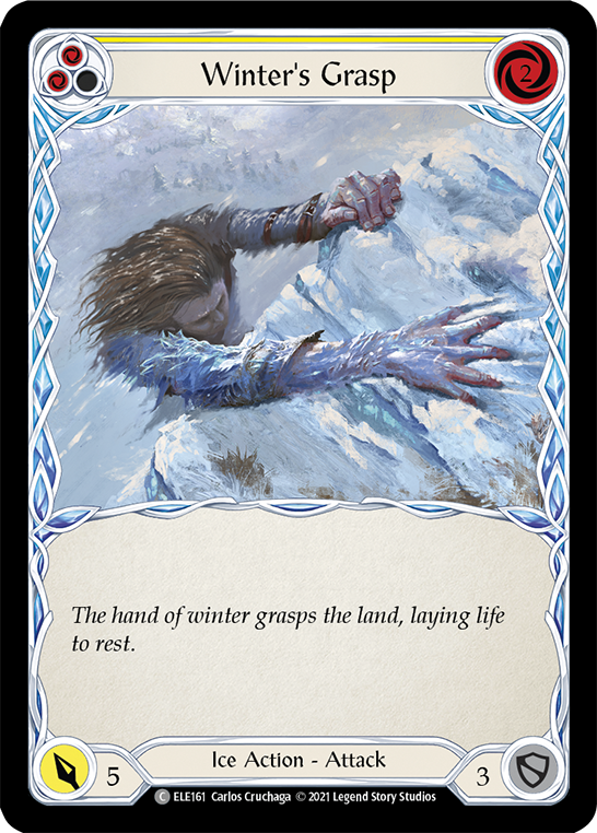 Winter's Grasp (Yellow) [ELE161] (Tales of Aria)  1st Edition Rainbow Foil | Card Merchant Takapuna