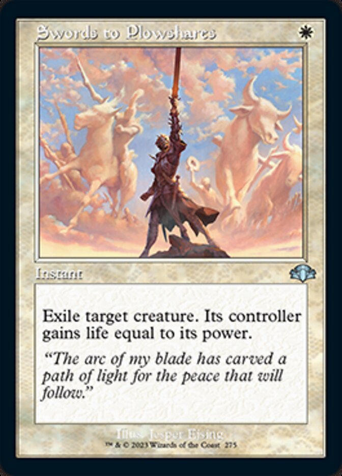 Swords to Plowshares (Retro) [Dominaria Remastered] | Card Merchant Takapuna