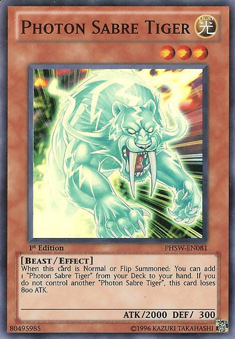 Photon Sabre Tiger [PHSW-EN081] Super Rare | Card Merchant Takapuna