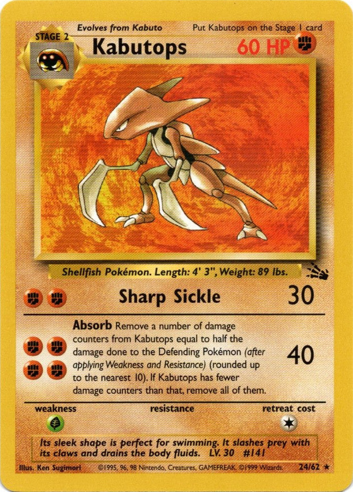 Kabutops (24/62) [Fossil Unlimited] | Card Merchant Takapuna