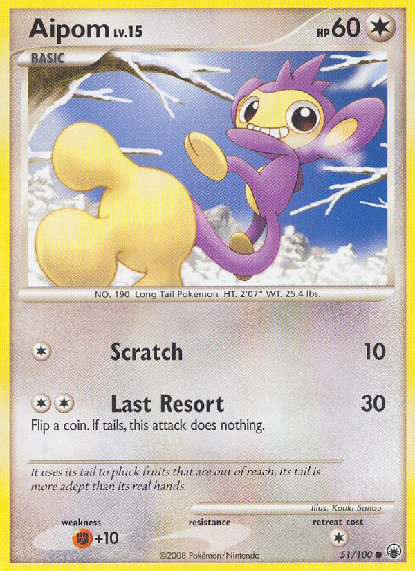 Aipom (51/100) [Diamond & Pearl: Majestic Dawn] | Card Merchant Takapuna