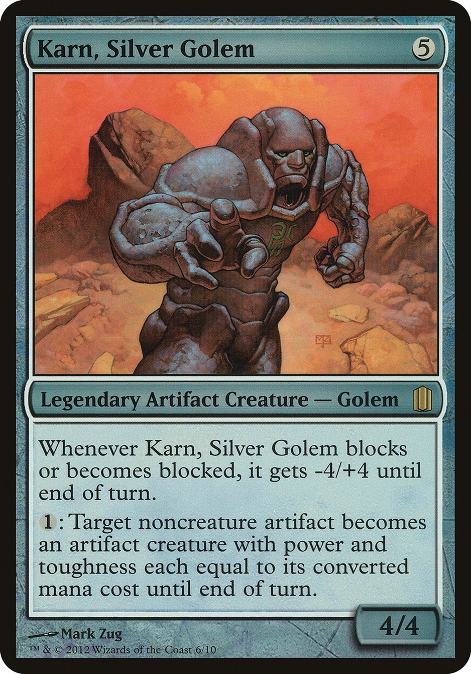 Karn, Silver Golem (Oversized) [Commander's Arsenal Oversized] | Card Merchant Takapuna