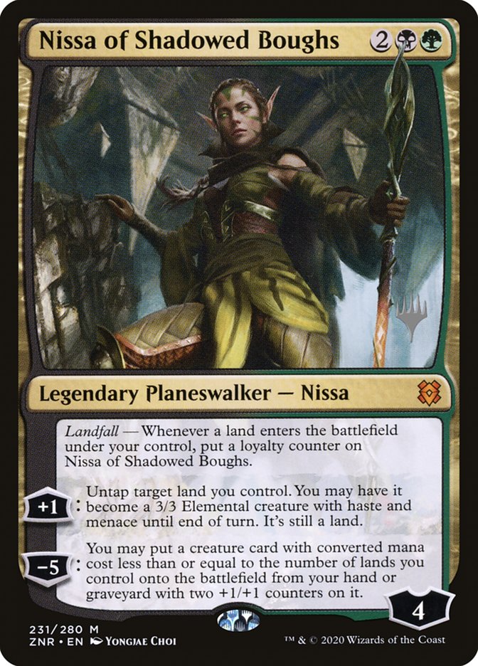 Nissa of Shadowed Boughs (Promo Pack) [Zendikar Rising Promos] | Card Merchant Takapuna