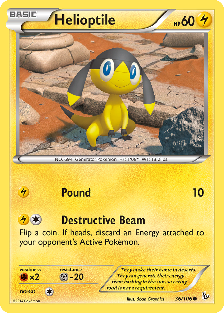 Helioptile (36/106) [XY: Flashfire] | Card Merchant Takapuna