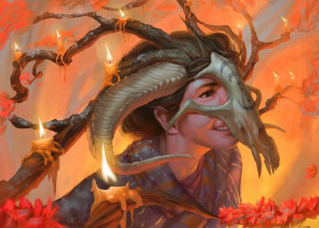 Hedgewitch's Mask Art Card [Innistrad: Midnight Hunt Art Series] | Card Merchant Takapuna