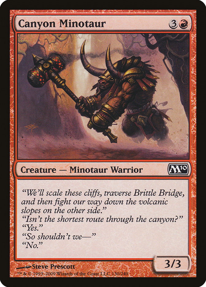 Canyon Minotaur [Magic 2010] | Card Merchant Takapuna