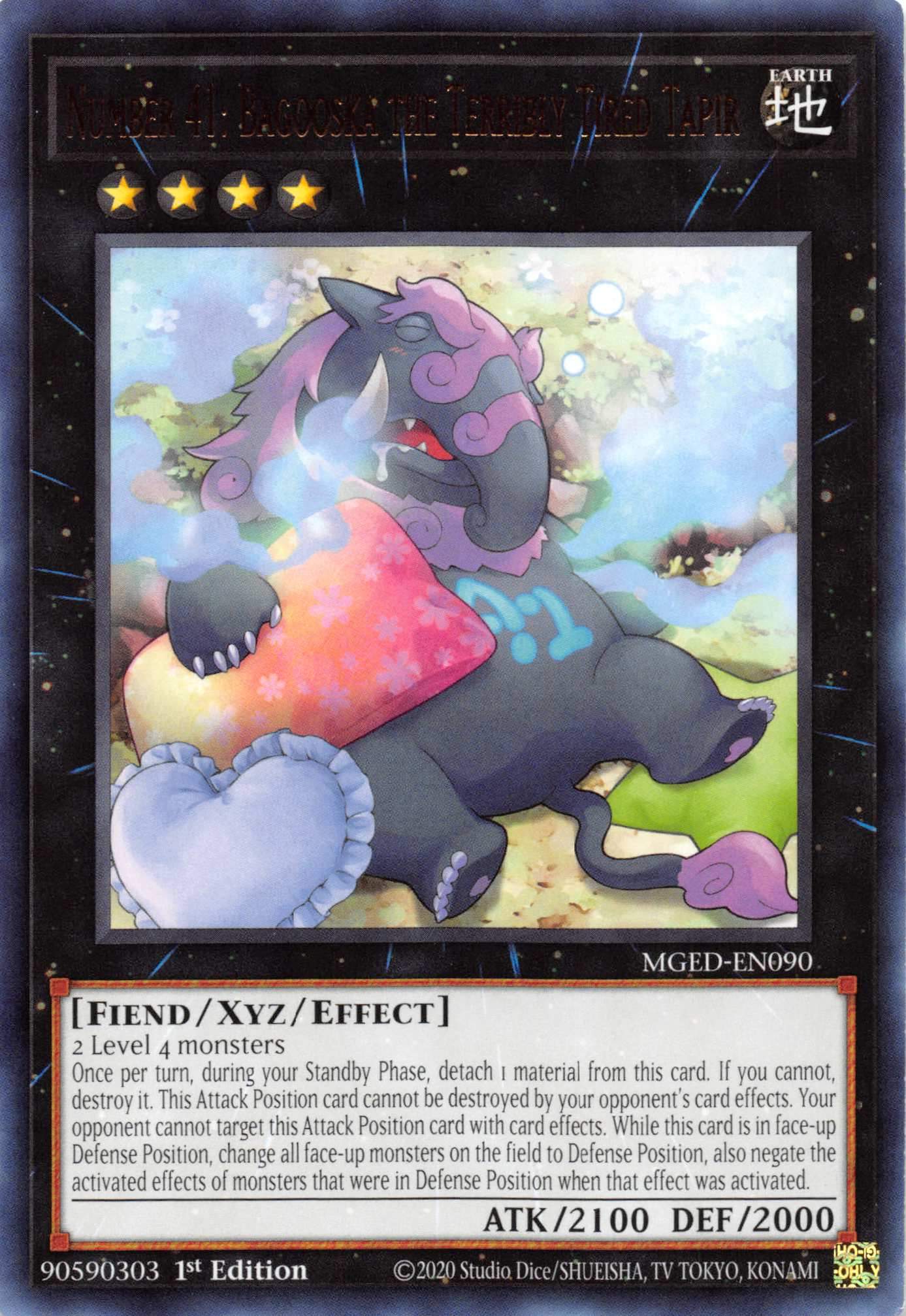 Number 41: Bagooska the Terribly Tired Tapir [MGED-EN090] Rare | Card Merchant Takapuna