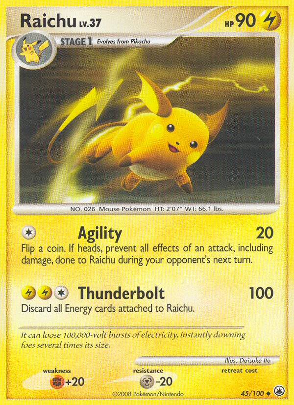 Raichu (45/100) [Diamond & Pearl: Majestic Dawn] | Card Merchant Takapuna