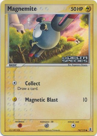 Magnemite (74/113) (Stamped) [EX: Delta Species] | Card Merchant Takapuna