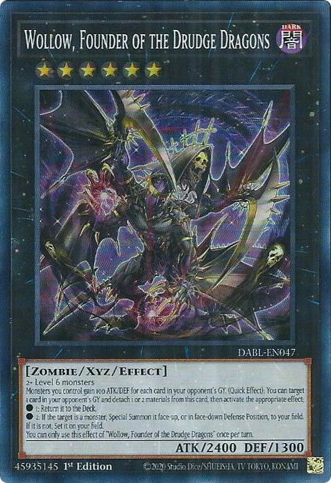 Wollow, Founder of the Drudge Dragons [DABL-EN047] Super Rare | Card Merchant Takapuna