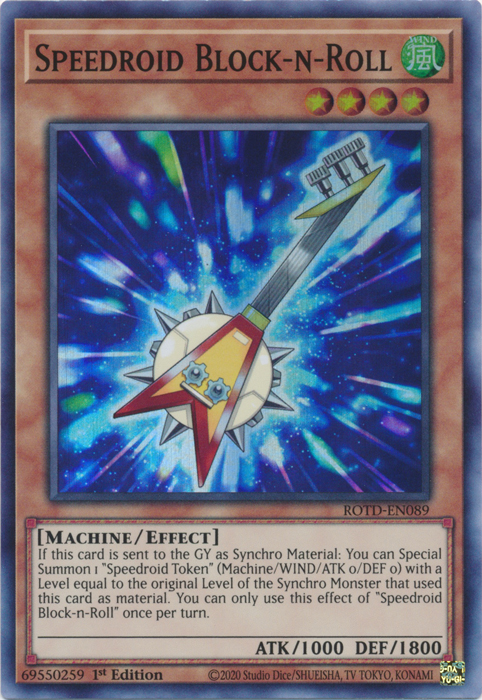 Speedroid Block-n-Roll [ROTD-EN089] Super Rare | Card Merchant Takapuna