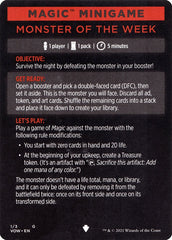 Monster of The Week (Magic Minigame) [Innistrad: Crimson Vow Minigame] | Card Merchant Takapuna