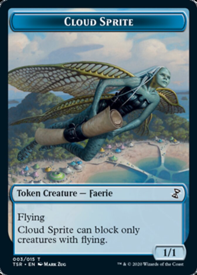 Cloud Sprite Token [Time Spiral Remastered Tokens] | Card Merchant Takapuna