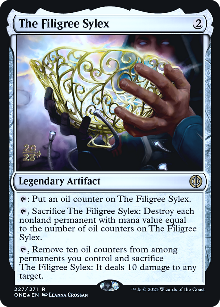 The Filigree Sylex [Phyrexia: All Will Be One Prerelease Promos] | Card Merchant Takapuna