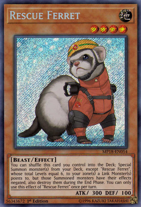 Rescue Ferret [MP18-EN054] Secret Rare | Card Merchant Takapuna