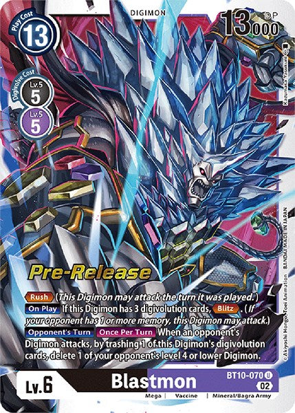 Blastmon [BT10-070] [Xros Encounter Pre-Release Cards] | Card Merchant Takapuna