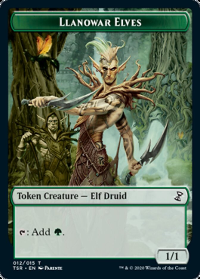 Llanowar Elves Token [Time Spiral Remastered Tokens] | Card Merchant Takapuna