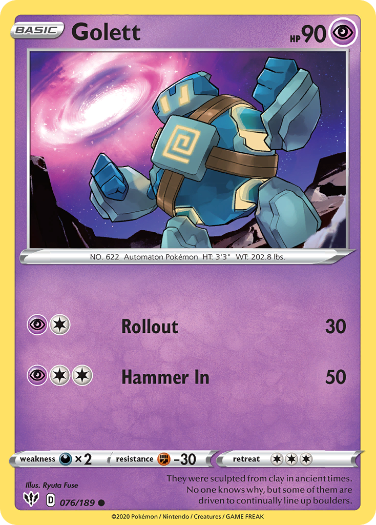 Golett (076/189) [Sword & Shield: Darkness Ablaze] | Card Merchant Takapuna