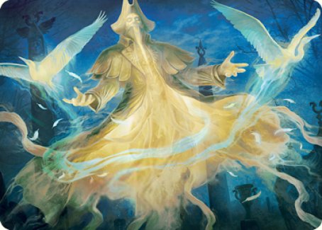 Heron-Blessed Geist Art Card [Innistrad: Crimson Vow Art Series] | Card Merchant Takapuna