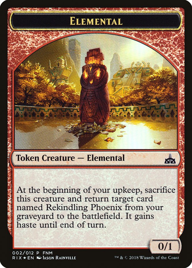 City's Blessing // Elemental Double-Sided Token [Friday Night Magic 2018] | Card Merchant Takapuna