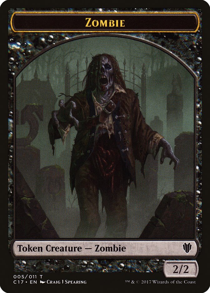 Vampire // Zombie Double-Sided Token [Commander 2017 Tokens] | Card Merchant Takapuna