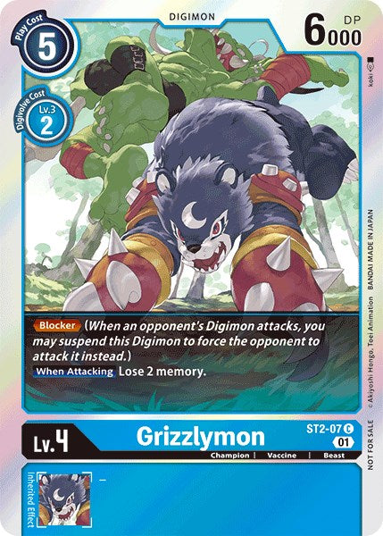 Grizzlymon [ST2-07] (Official Tournament Pack Vol.4) [Starter Deck: Cocytus Blue Promos] | Card Merchant Takapuna