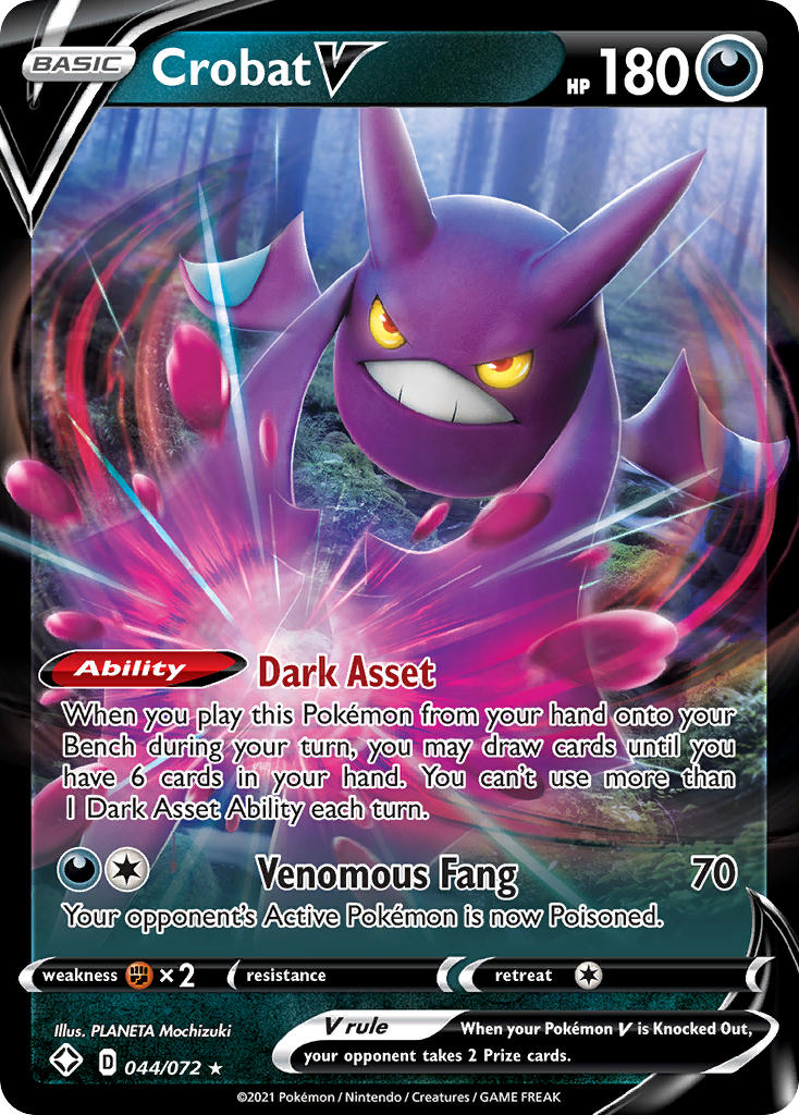 Crobat V (044/072) [Sword & Shield: Shining Fates] | Card Merchant Takapuna