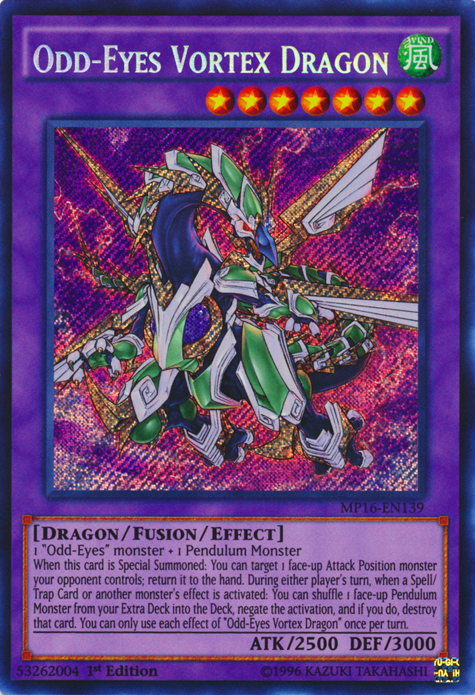 Odd-Eyes Vortex Dragon [MP16-EN139] Secret Rare | Card Merchant Takapuna